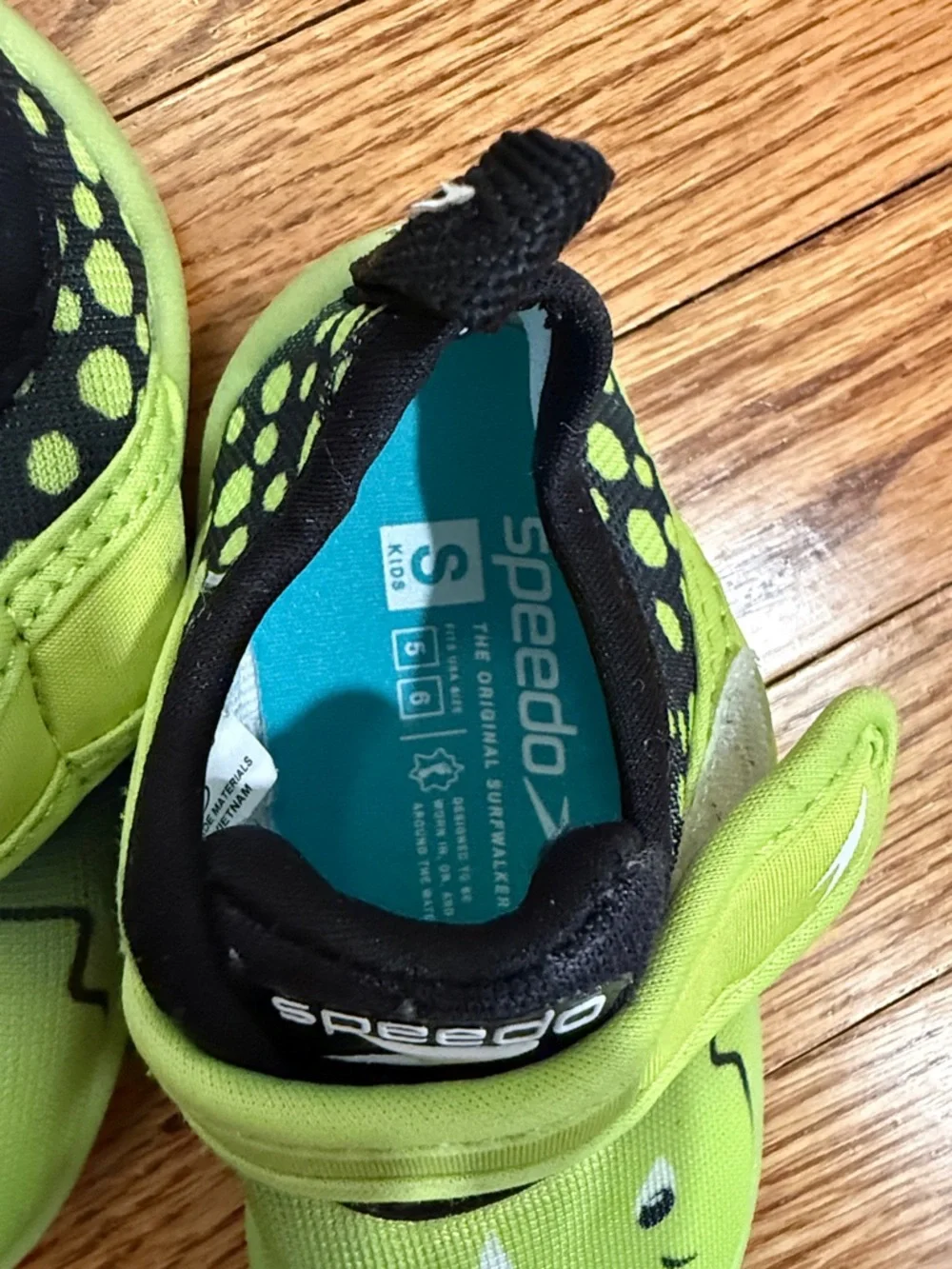 Speedo Kids Neon Green Dinosaur Water Shoes - Toddler Small (Toddler 5-6)